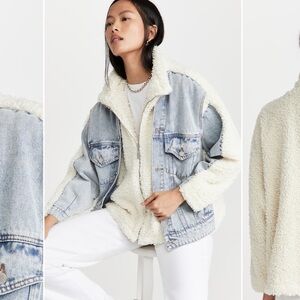 Blank NYC Bear Hug Denim Sherpa Jacket